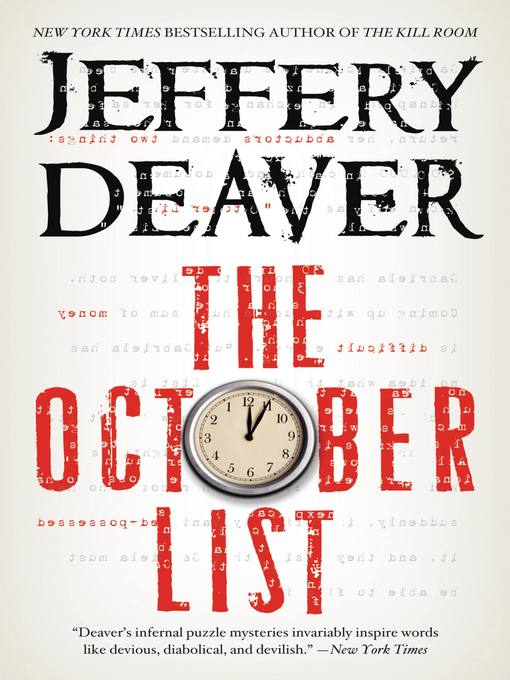 Title details for The October List by Jeffery Deaver - Wait list